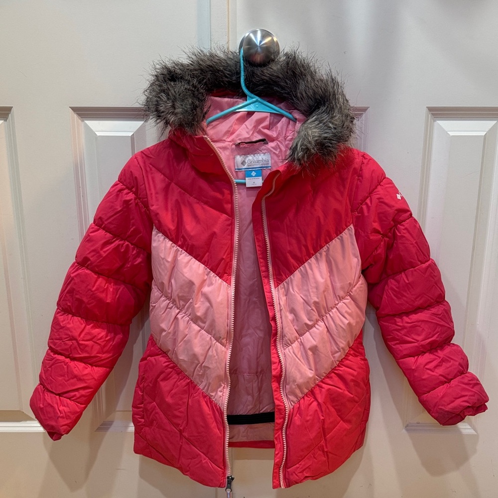 Columbia Kids Puffer Jacket - Red and Pink